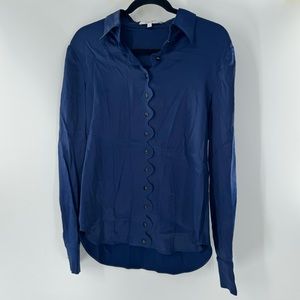 Derek Lam 10 Crosby Blue Button Down Long Sleeve Shirt Women’s Size 4 NWT